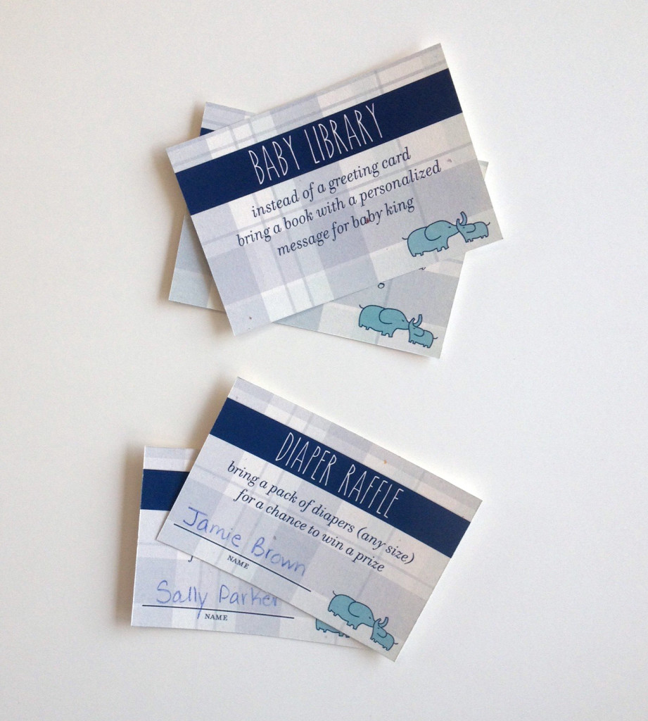 MSD Baby Shower Diaper Raffle and Library Request Card